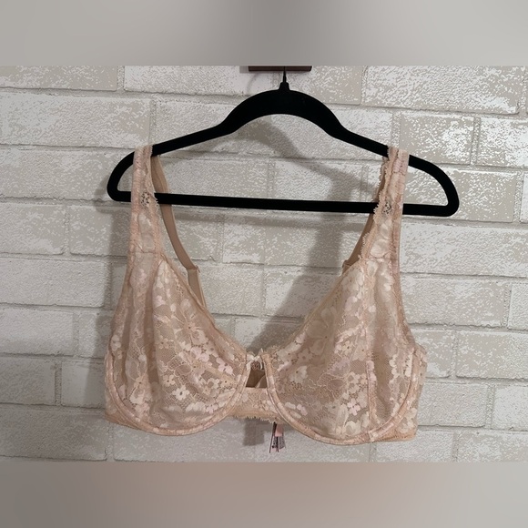 Women's Lace Unlined Balconette Bra by Auden in the color pink 40 D #1911 - Picture 2 of 6